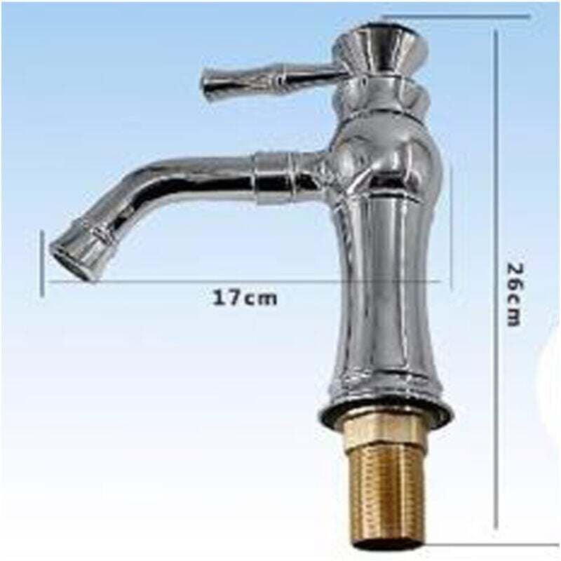 Einhebelmischer für niedrige Küchenspüle, Chromstahl - - Ymyny
