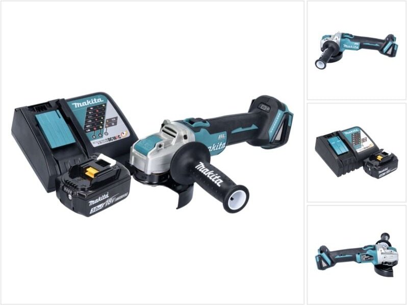 Dga 521 RF1X1 Akku Winkelschleifer 18 v 125 mm x-lock Brushless + 1x Akku 3,0 Ah + Ladegerät - Makita