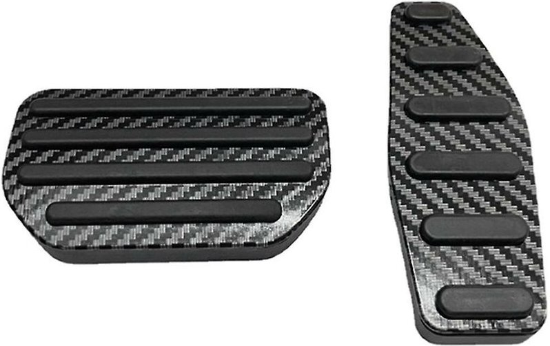 Woosien - Aluminium Auto Gaspedal Bremse Fuß Pedale Abdeckung Pad Für Jimny 2019-2022 Zubehör, Carbon Faser