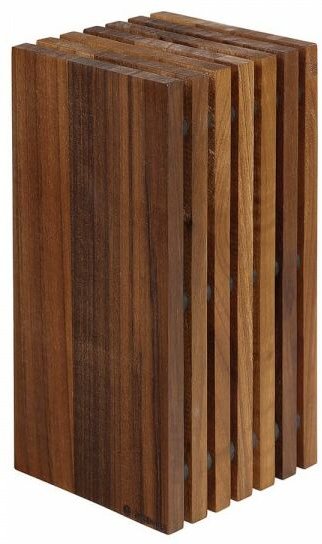 Zassenhaus Bloc à couteaux de cuisine Noyer 13 x 13 x 27 cm