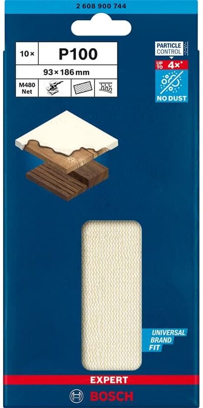 Accessories expert M480 2608900744 Schleifnetz für Schwingschleifer ungelocht Körnung (num) 10 - Bosch