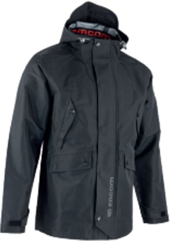 Regenjacke mit Kapuze STORM - SCHWARZ L