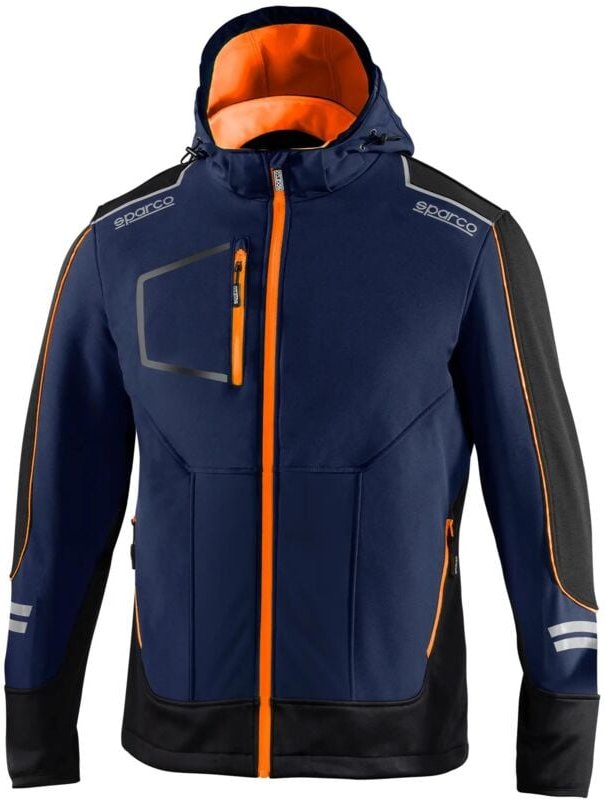 Sparco 02412BMAF3 Softshell-Arbeitsjacke York Blau/Orange S