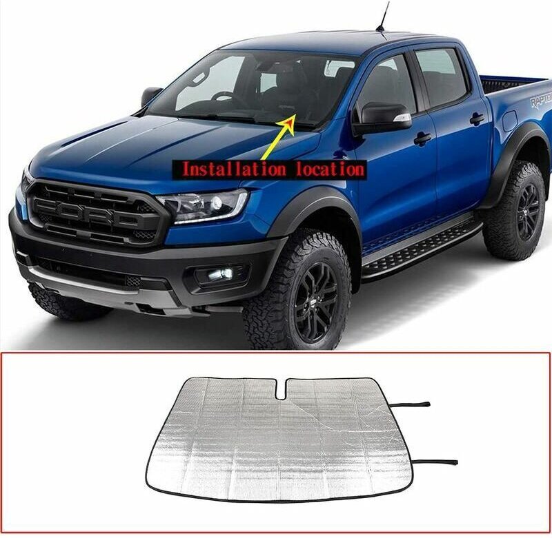 Sonnenschutz für die Windschutzscheibe des Autos, blockiert UV-Strahlen, hält Ihr Fahrzeug kühl und frei von Schäden, ei...