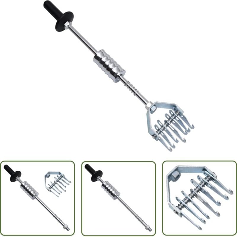 The Living Store Gleithammer mit Haken 65 cm Kohlenstoffstahl - Dellenentferner - Autolackierer Werkzeug - Karosseriewer...