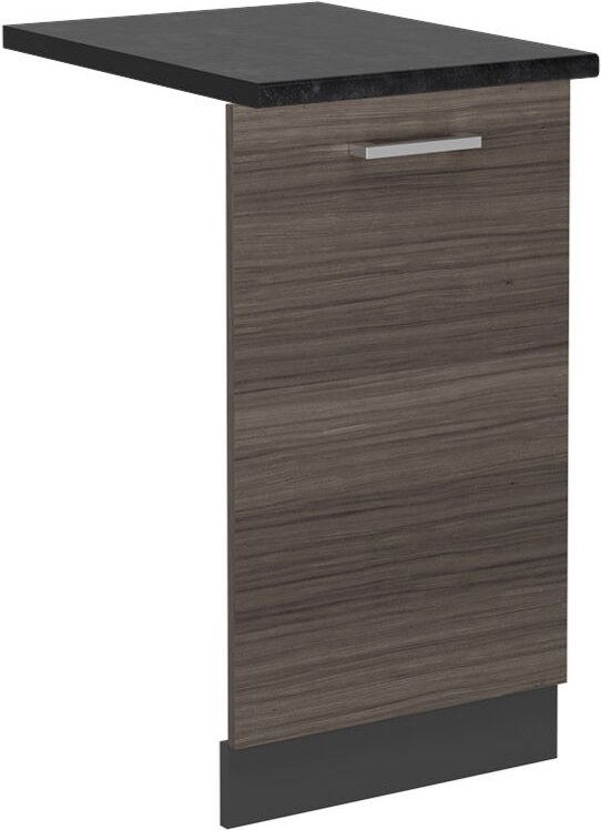 Vicco - Geschirrspülblende R-Line, Edelgrau, 45 cm , ap Anthrazit