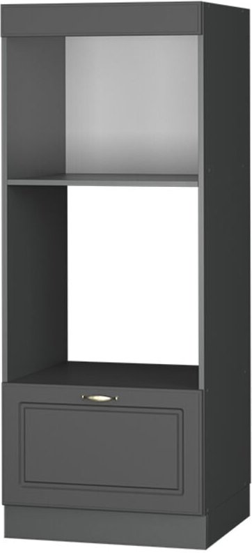 Mikrowellenschrank Fame-Line, Anthrazit-Gold Landhaus, 60 cm offen, Vicco