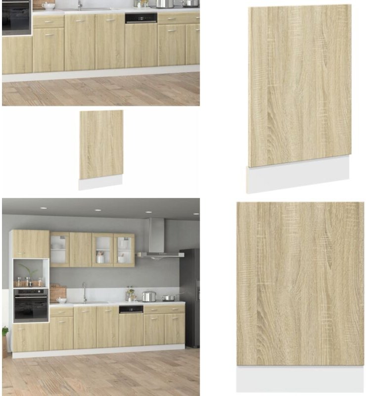 Geschirrspülerblende Sonoma-Eiche 45x3x67 cm Holzwerkstoff - Küchenfront - Geschirrspülerblende - Küchenmöbel - Holzwerk...