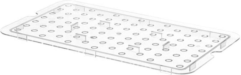 Perforiertes Abtropfgitter für Gastronorm-Behälter aus Polycarbonat, Profi Line, gn 1/1, Transparent, 467x263mm - Hendi