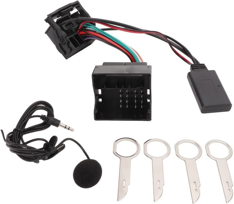 Ej.Life Bluetooth-Audiokabel-Set, Auto Bluetooth 5.0 Kabelloser Audio-Adapter Aux-in-Kabel mit Mikrofon-Ersatz für Ford ...