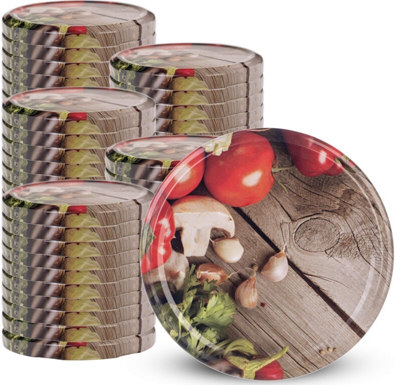 KADAX Deckel fi82 Packung 50 Stück Gemüse W-08 Backofen