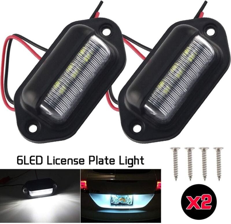 Stück LED-Kennzeichenbeleuchtung, universell, 6 SMD2835, praktische Türschwellenleuchte für Anhänger, Wohnmobile, LKWs