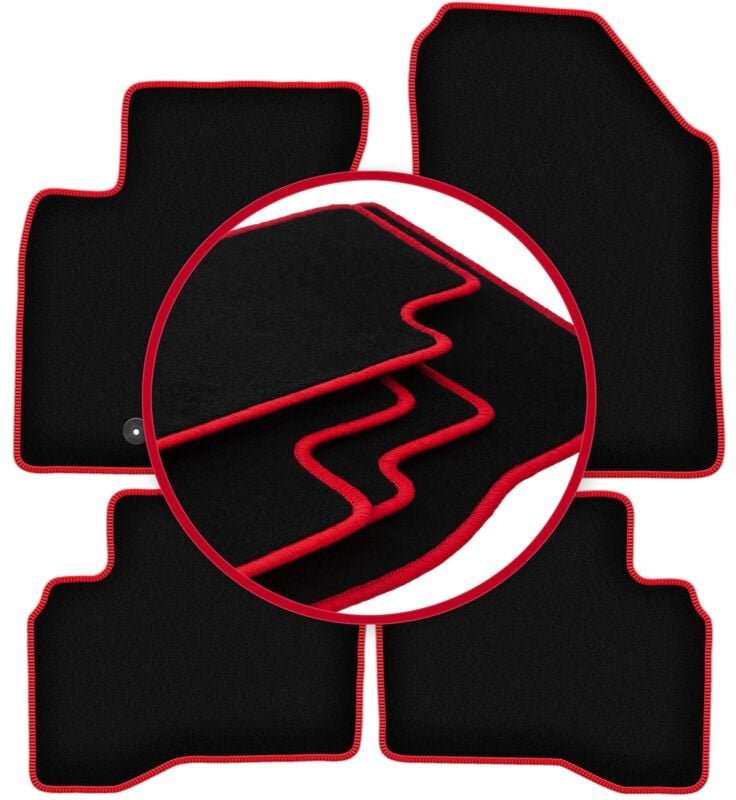 CARLUX-RED Auto-Fußmatten für: Kia Niro Crossover (2016-)