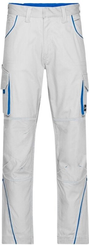 James & Nicholson Funktionelle Arbeitshose JN847 Gr. 48 white/royal