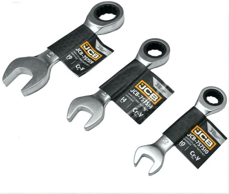 JCB de Ratschenschlüssel Stubby Tool de Standard-Handkrone (de Ratschenschlüssel de Stubby de 18 mm)