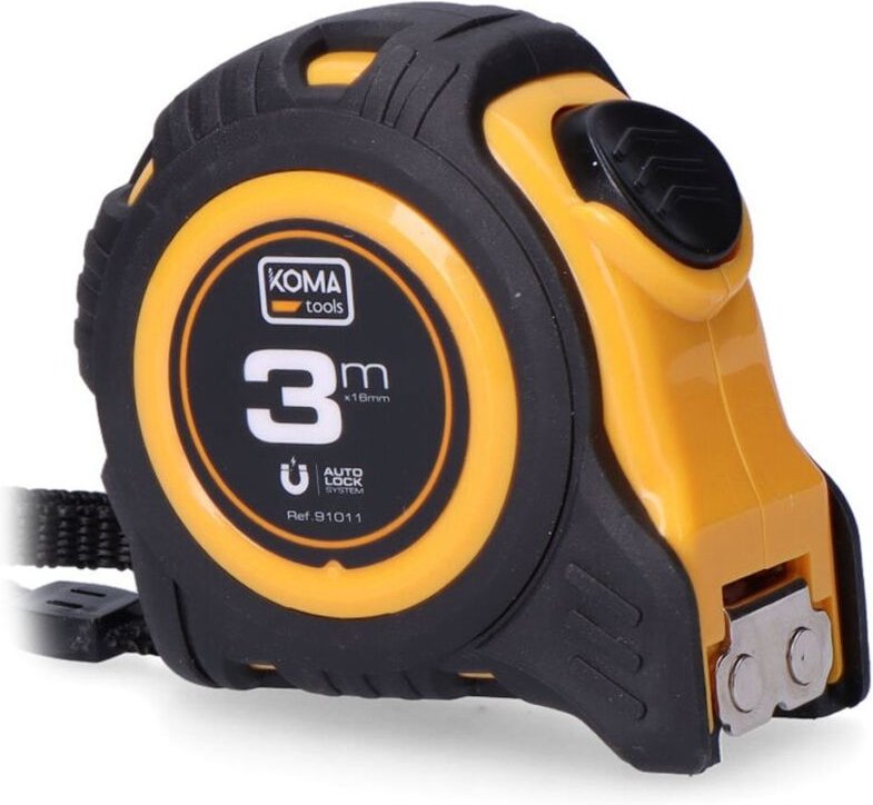 KomaTools Maßband 3 m x 16 mm ABS-Magnet