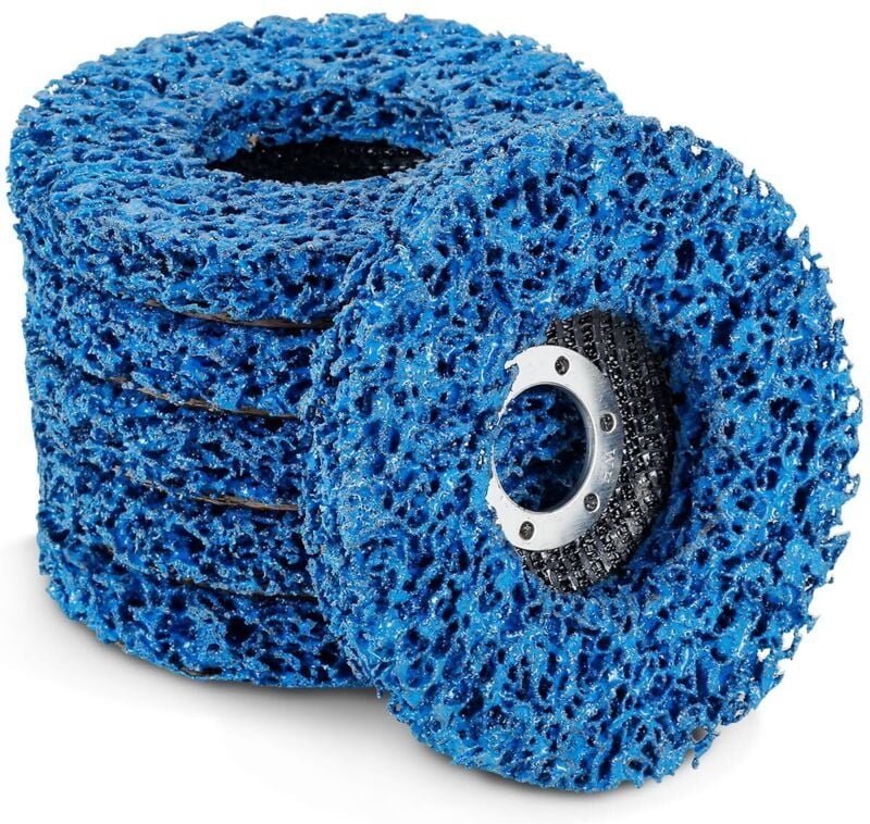 Abziehscheiben für Winkelschleifer, 115 mm, 4,5 Zoll, zum Entfernen von Farbe, Rost, Schweißnähten, Oxidation (blau), 6 ...