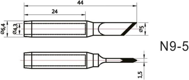 Ersatzspitze für VTSS220 - meisselform - 5 mm