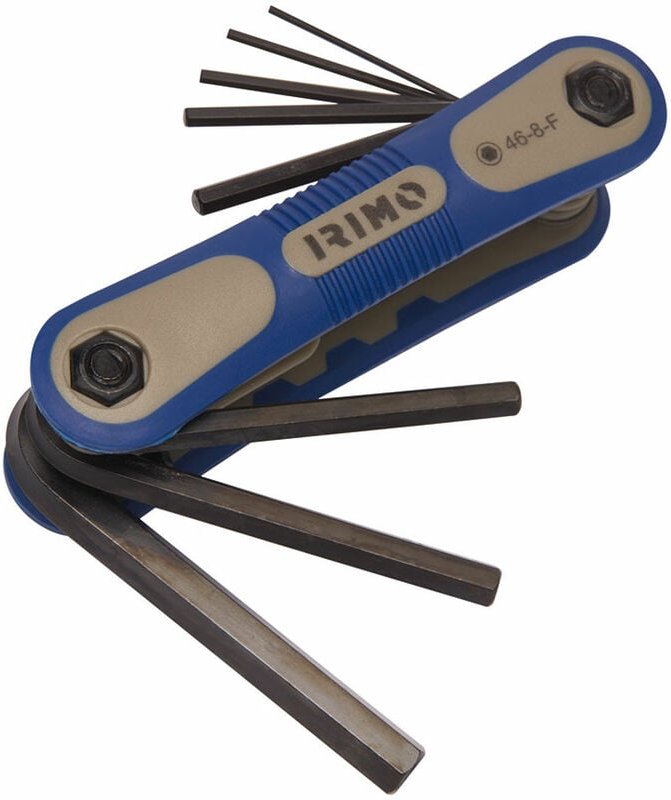 Irimo - Satz mit 7 gebläuten Sechskantschlüsseln 1,5-8mm 46-8-f