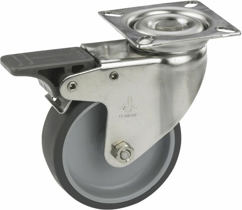 Dörner+helmer - Lenkrolle tpe Kunststoffrad ø 50mm Transportrolle Tragkraft 40kg Stahl verzinkt
