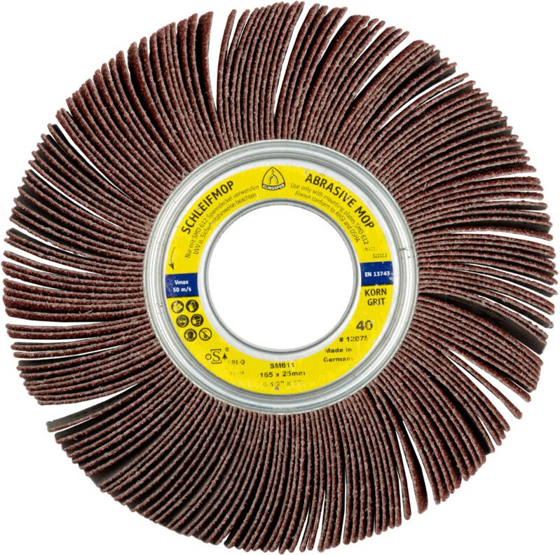 Klingspor SM 611 Schleifmopräder LS 309 X, 165 x 25 x 43,1 mm Korn 80