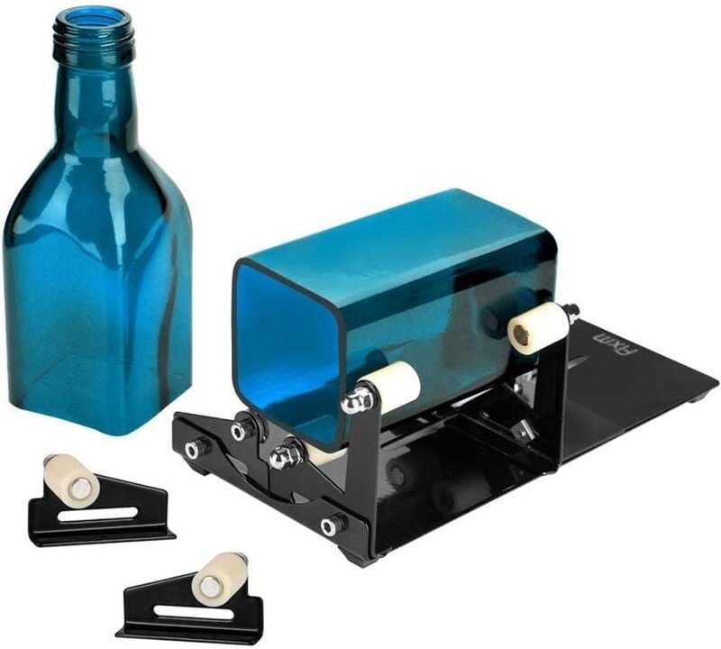 Thumbnail - Osqi - Quadratischer und runder Flaschenschneidersatz mit Zubehörwerkzeug, geeignet für den technischen, dekorativen und...