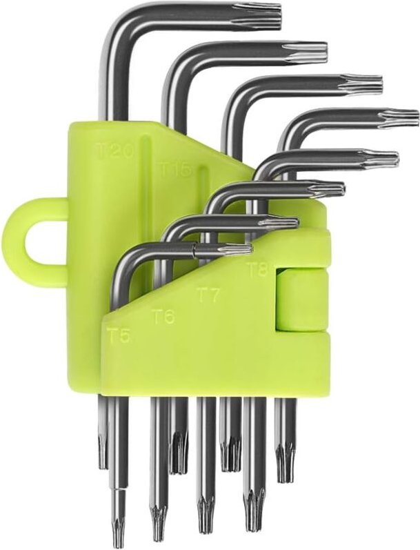 Thumbnail - Torx-Winkelschlüssel, 8-teiliges Torx-Inbusschlüssel-Set, Sternschraubendreher T5 T6 T7 T8 T9 T10 T15 T20, Schraubenschl...