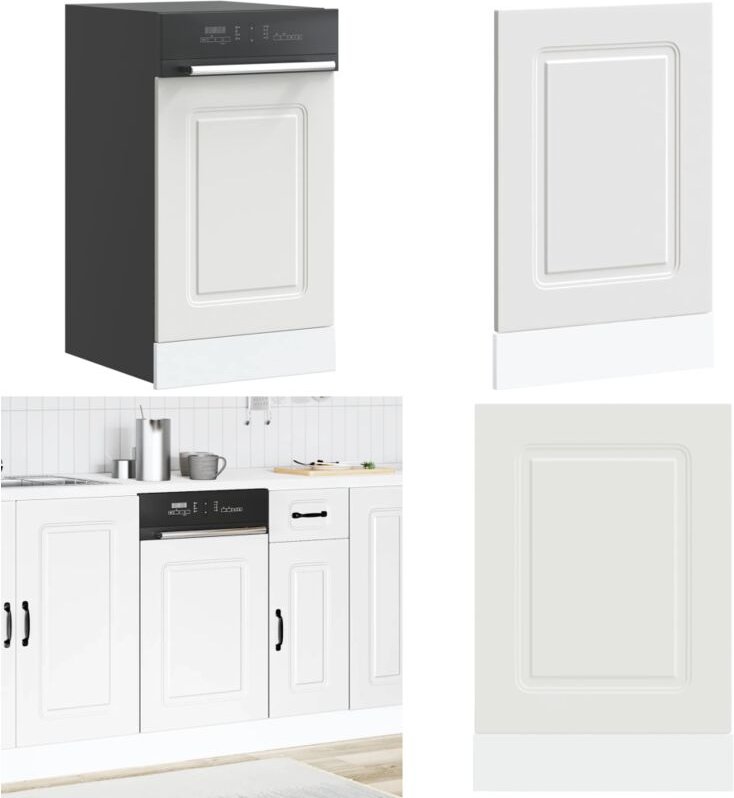 Geschirrspülerblende Kalmar Weiß 45x1,5x67 cm Holzwerkstoff - Vidaxl