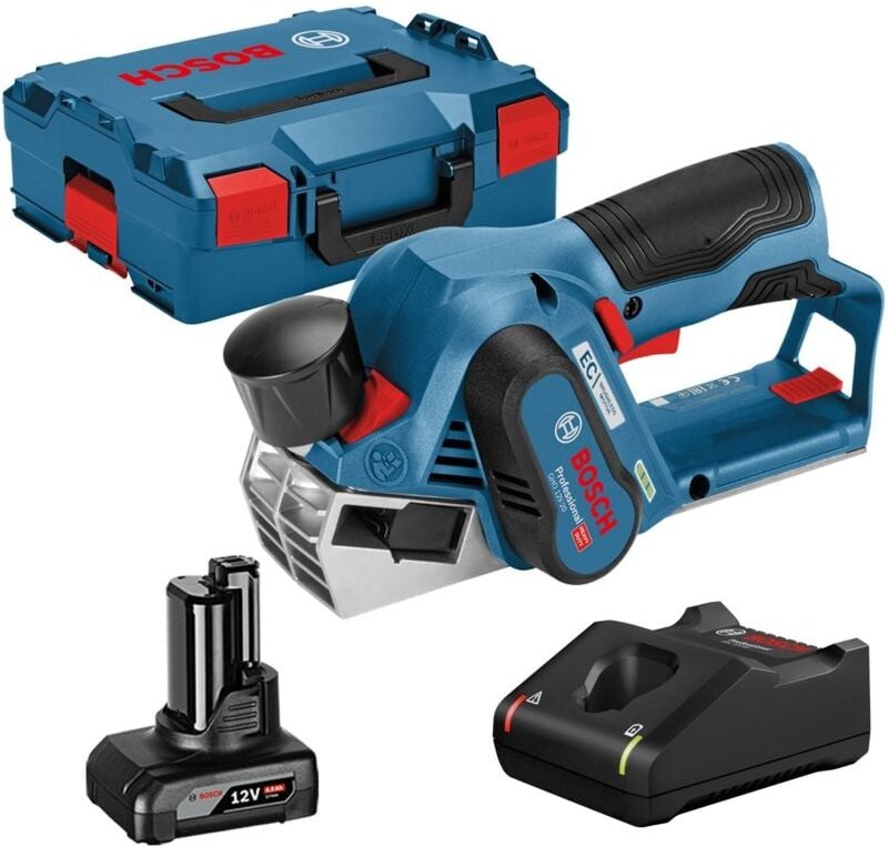 Akku-Hobel gho 12V-20 12 v / 1x 4,0 Ah Akku + Ladegerät in L-Boxx - Bosch