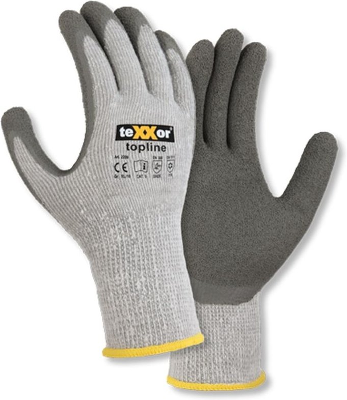 Trizeratop - teXXor® Winterhandschuh winter grip grau/grau, Latex-beschichtung 220911 Gr.11