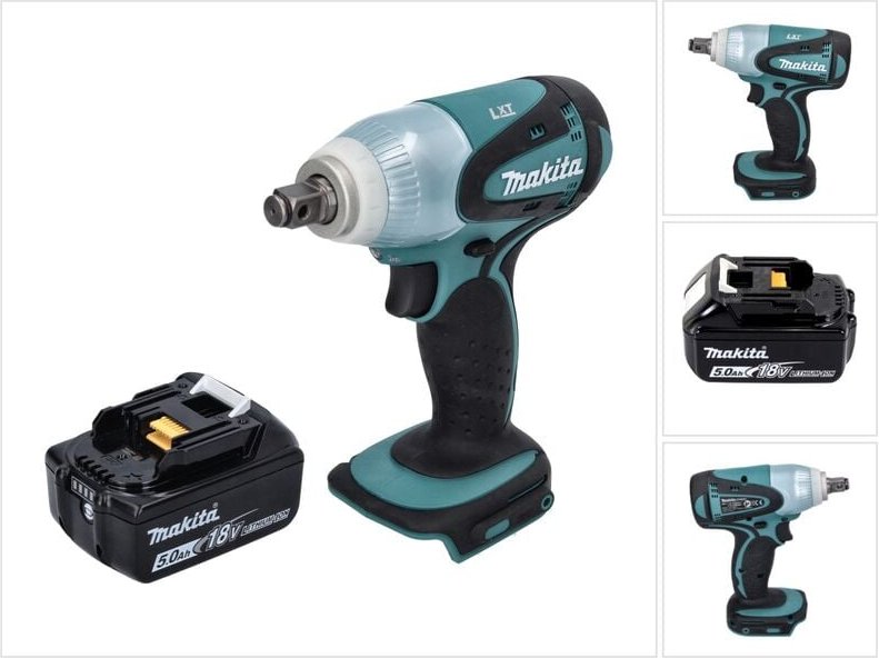 Dtw 251 T1 Akku Schlagschrauber 18 v 230 Nm 1/2' + 1x Akku 5,0 Ah - ohne Ladegerät - Makita