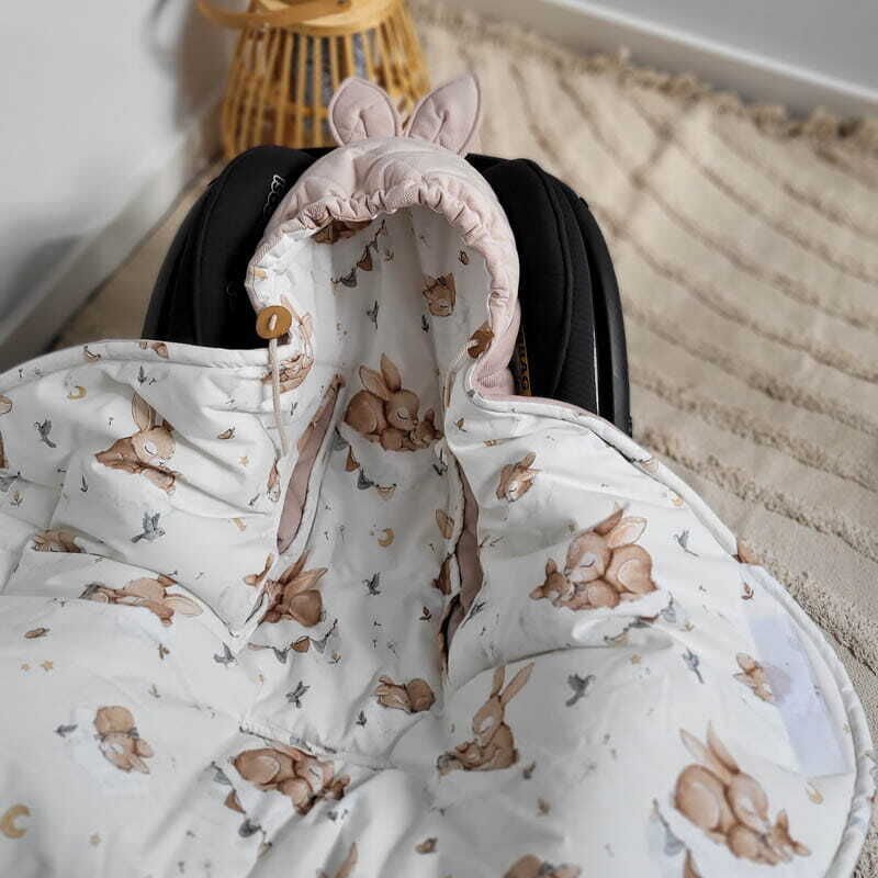 Autositzbezug - Hasen, beige