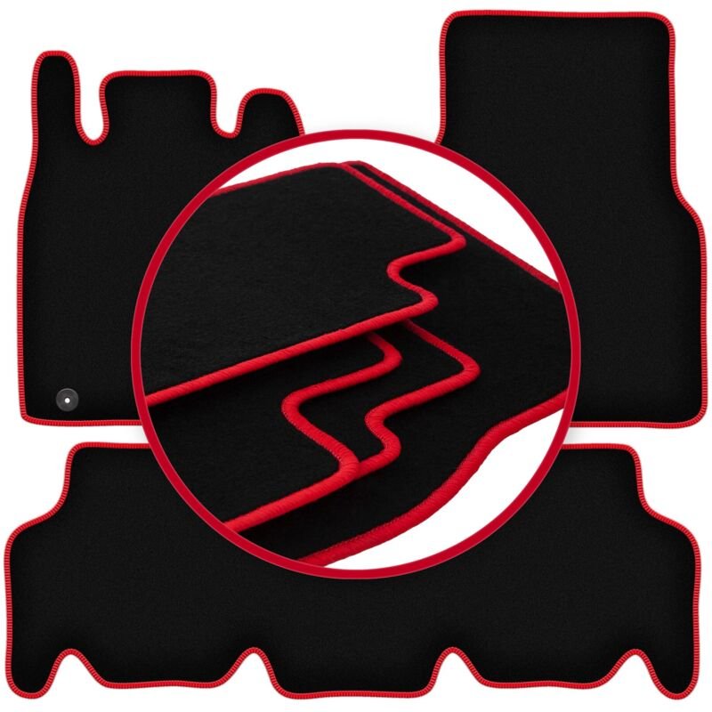 CARLUX-RED Auto-Fußmatten für: Mercedes W168 mit Fließheck-Pfote (1997-2004)