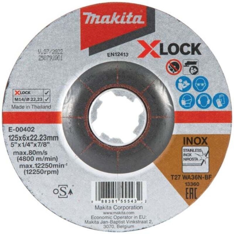 Schruppscheibe 125x6mm inox - Makita