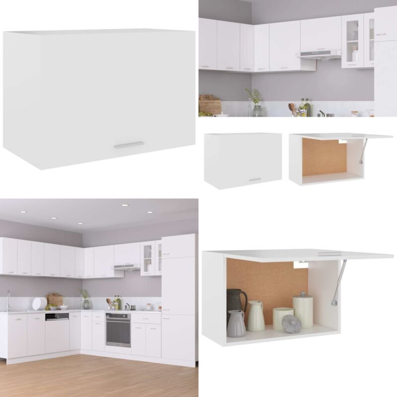 Hängeschrank Weiß 60x31x40 cm Holzwerkstoff - Küchenregal - Hängeschrank - Weißer Schrank - Holzschrank - Aufbewahrungsr...