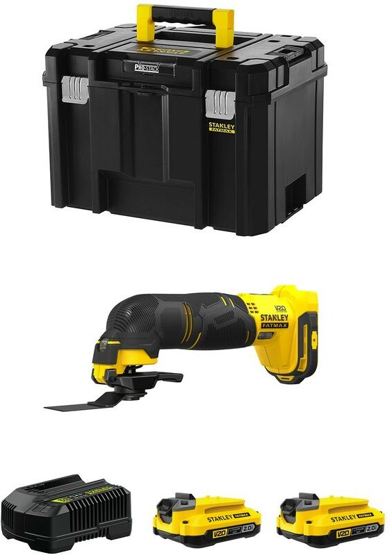Stanley - Multi-Cutter FatMax SFMCE500D2T (2 x 2,0 Ah + Ladegerät + tstak vi)