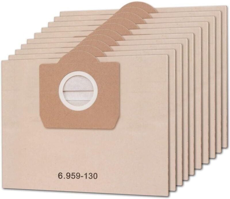 Thumbnail - 10er Pack Staubsaugerbeutel kompatibel mit Kärcher A2604, A2204, A2254 - Ersatz für 6.959-130.0 - Staubbeutel für Kärche...
