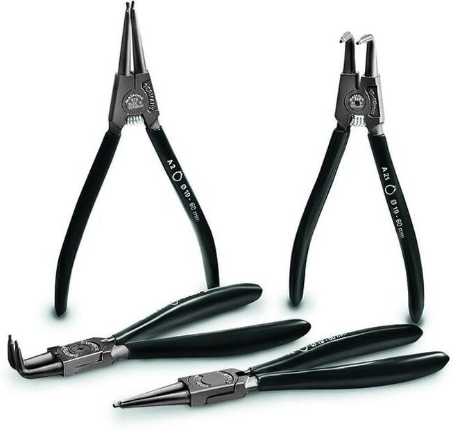 Sicherungsringzangen-Satz, 4-tlg., A2/A21/J2/J2