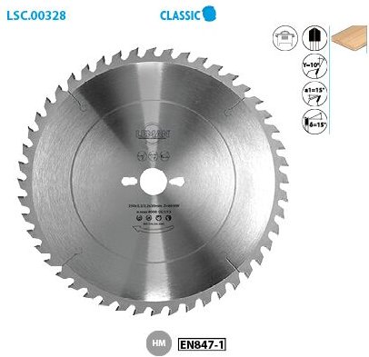 Holzformatkreissägeblatt Classic ø 250 Bohrung 30 St. 3,2/2,2mm Anz. 48