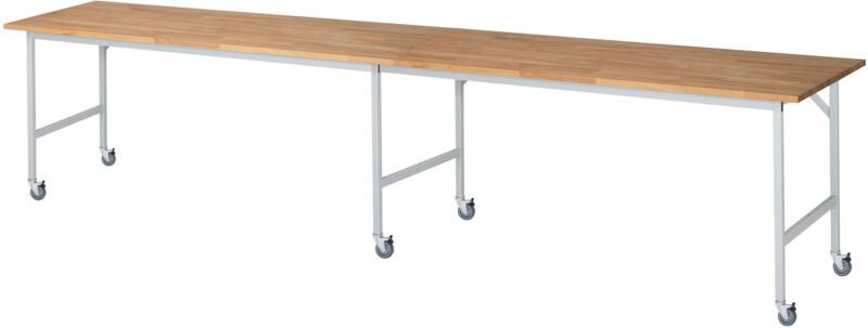 Rau Fahrbarer Arbeitstisch Jerry (6 LR), B4000xT800xH900mm, B-Platte-25mm