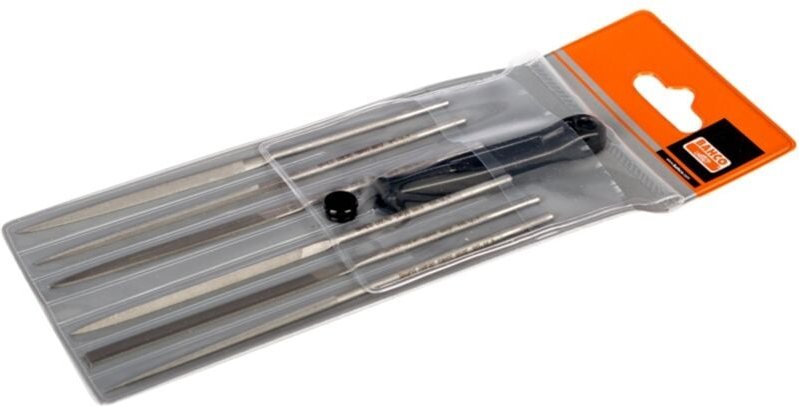 Bahco Nadelfeilensatz, Schlichthieb, ohne Heft 140 mm - 6-tlg., Hieb 2