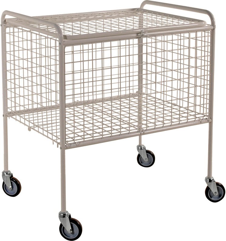 Kongamek Gitterwagen 800x600x915mm in weiß mit 100kg Tragkraft und Gummibereifung Ø125mm