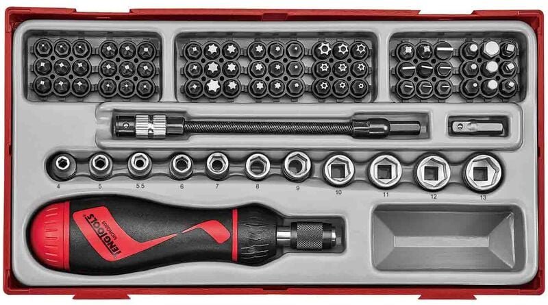 Jeu d’embouts à cliquet, de clés à douille et de porte-embouts, 84 pièces TENGTOOLS 269920104