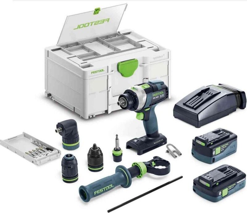 Thumbnail - Akku-Schlagbohrschrauber quadrive tpc 18/4 5,0/4,0 I-Set/XL - Festool
