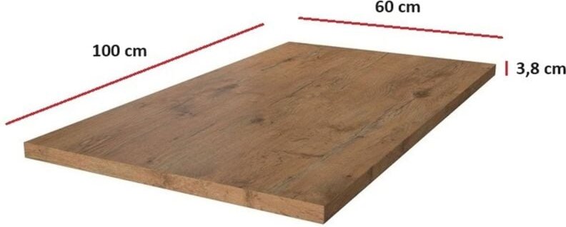 Küchen Preisbombe - Arbeitsplatte 100 cm 38 mm Küchenzeile Küchenblock Eiche Lancelot Küche Vigo