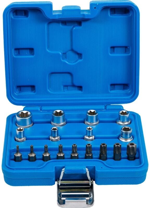 Bgs Technic - Bit- und Steckschlüssel-Satz E-Profil / T-Profil (für Torx) 17-tlg.