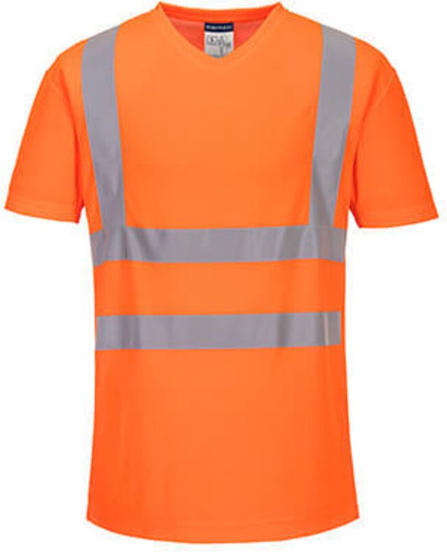 Atmungsaktives Orange T-Shirt 4XL