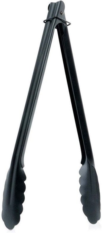 Kitchen tongs steel black 31 cm