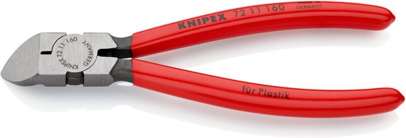 72 11 160 Seitenschneider f. Kunststoff 160 mm - Knipex