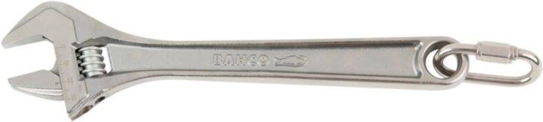 Bahco Rollgabelschlüssel 15, verchromt, SW 44 mm, Karabiner zur Befestigung einer Sicherungsleine